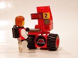Red VendBot, in use